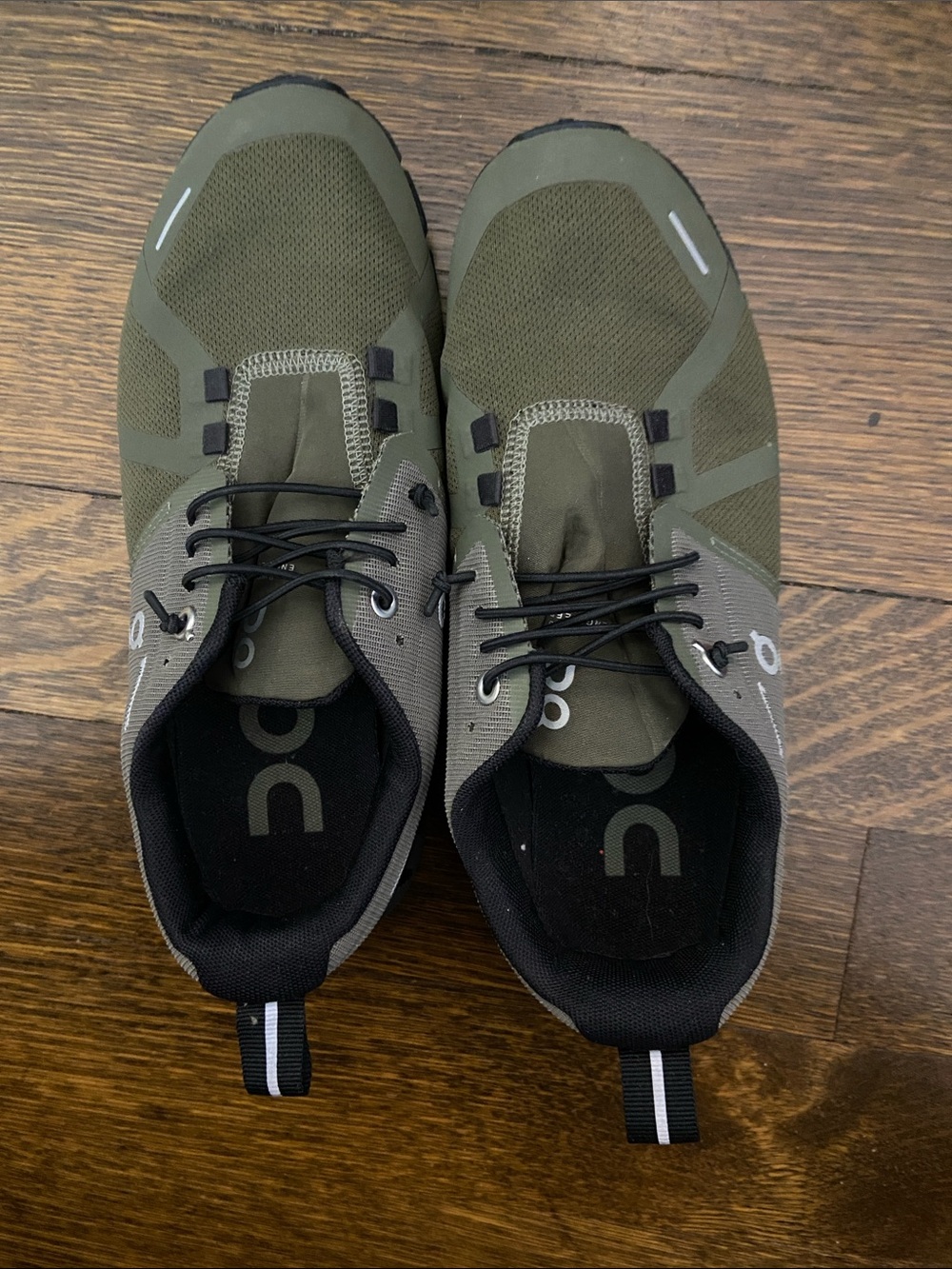 On cloud Running womens Olive Green Athletic Running Shoes
